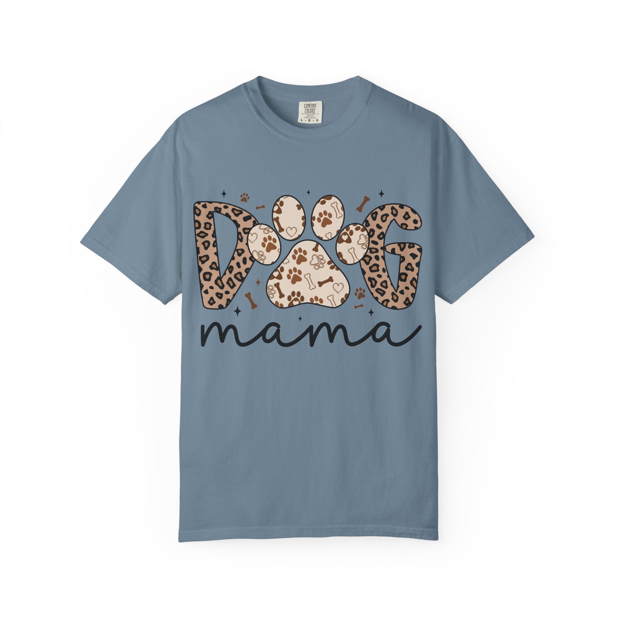 Dog Mama Leopard Paw T-Shirt – Cute Animal Print Tee for Pet Lovers. Midnight Eye, LLC