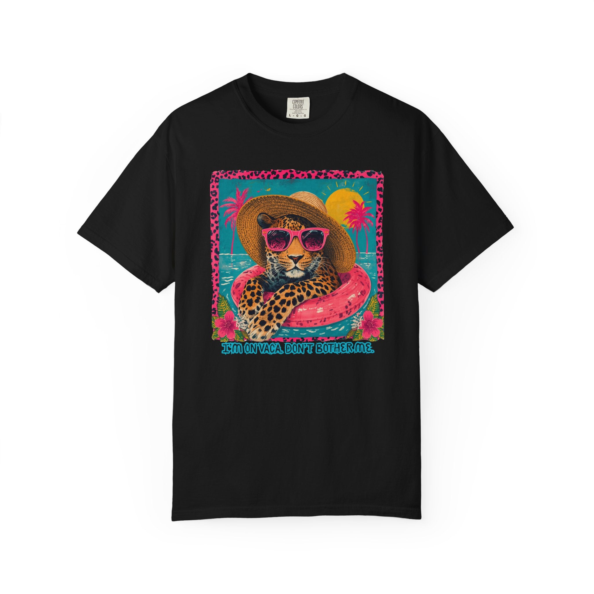 T-Shirt — Tropical Leopard in Sunglasses Summer Graphic - Sassy Vacation T-Shirt