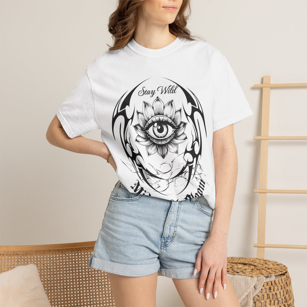 Lotus Eye Graphic T-Shirt — Cybergoth / Cyberpunk Floral Tee