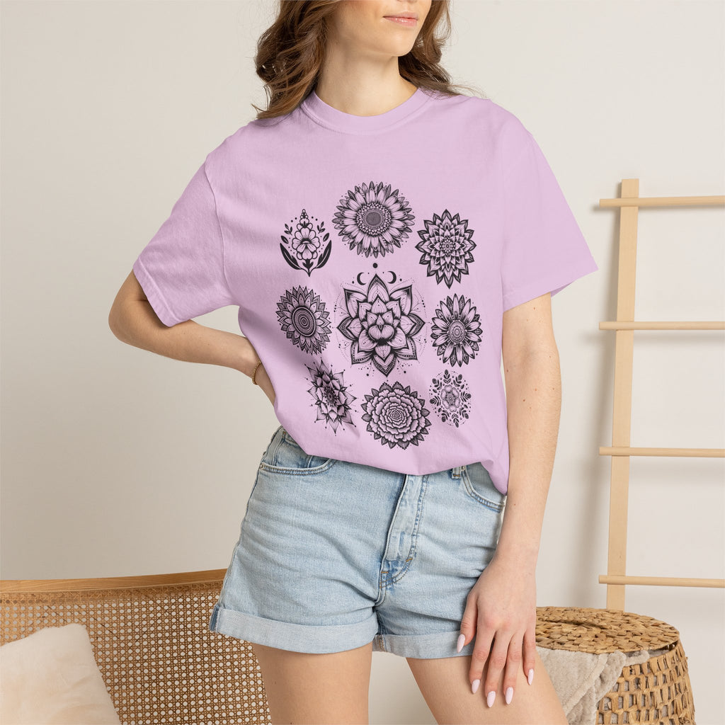 Boho Flower Collage T-Shit - Floral Graphic Tee