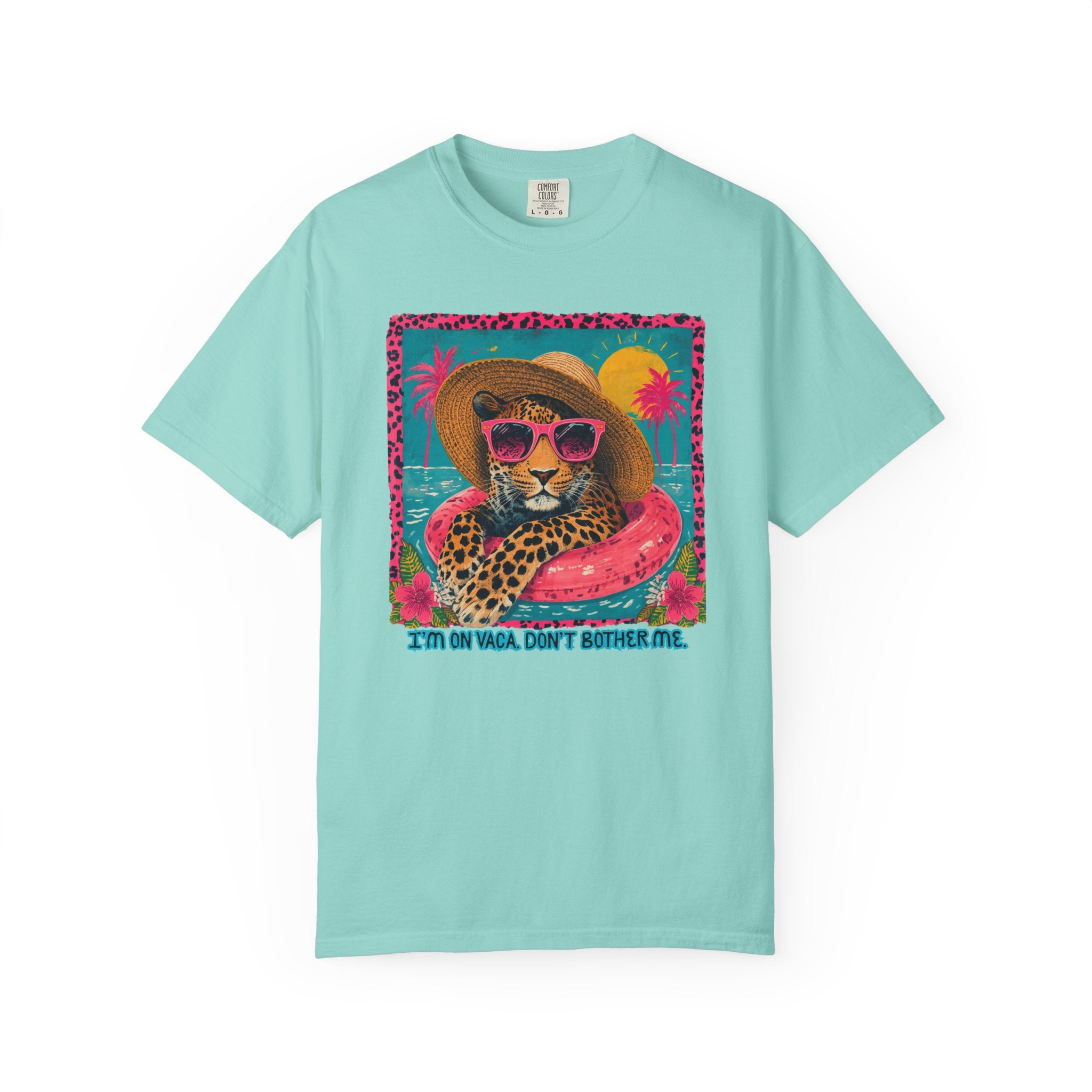 T-Shirt — Tropical Leopard in Sunglasses Summer Graphic - Sassy Vacation T-Shirt