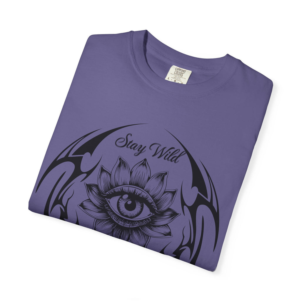 Lotus Eye Graphic T-Shirt — Cybergoth / Cyberpunk Floral Tee