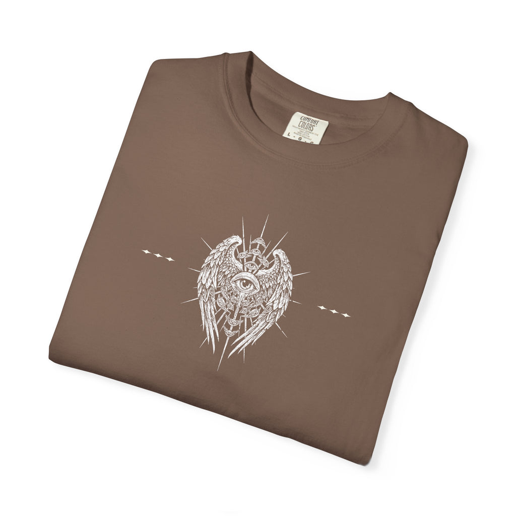 Winged - Eye & Red Rose Graphic T-Shirt - Gothic Tee - Rock Band T-Shirt - Streetwear T-Shirt - Midnight Eye, LLC