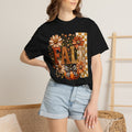 Fall Floral Pumpkin T-Shirt — Rustic Autumn Graphic Tee. Midnight Eye, LLC