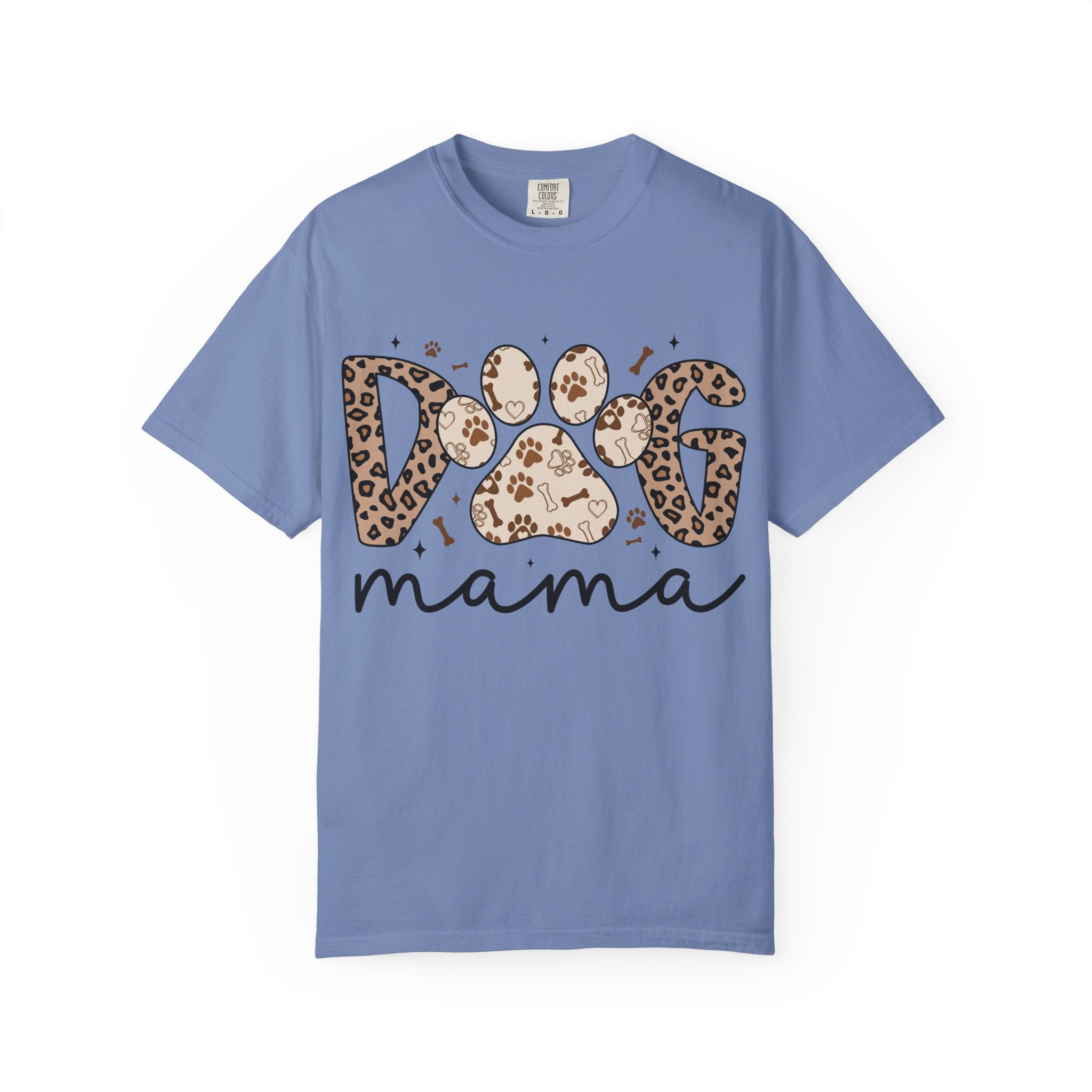 Dog Mama Leopard Paw T-Shirt – Cute Animal Print Tee for Pet Lovers. Midnight Eye, LLC
