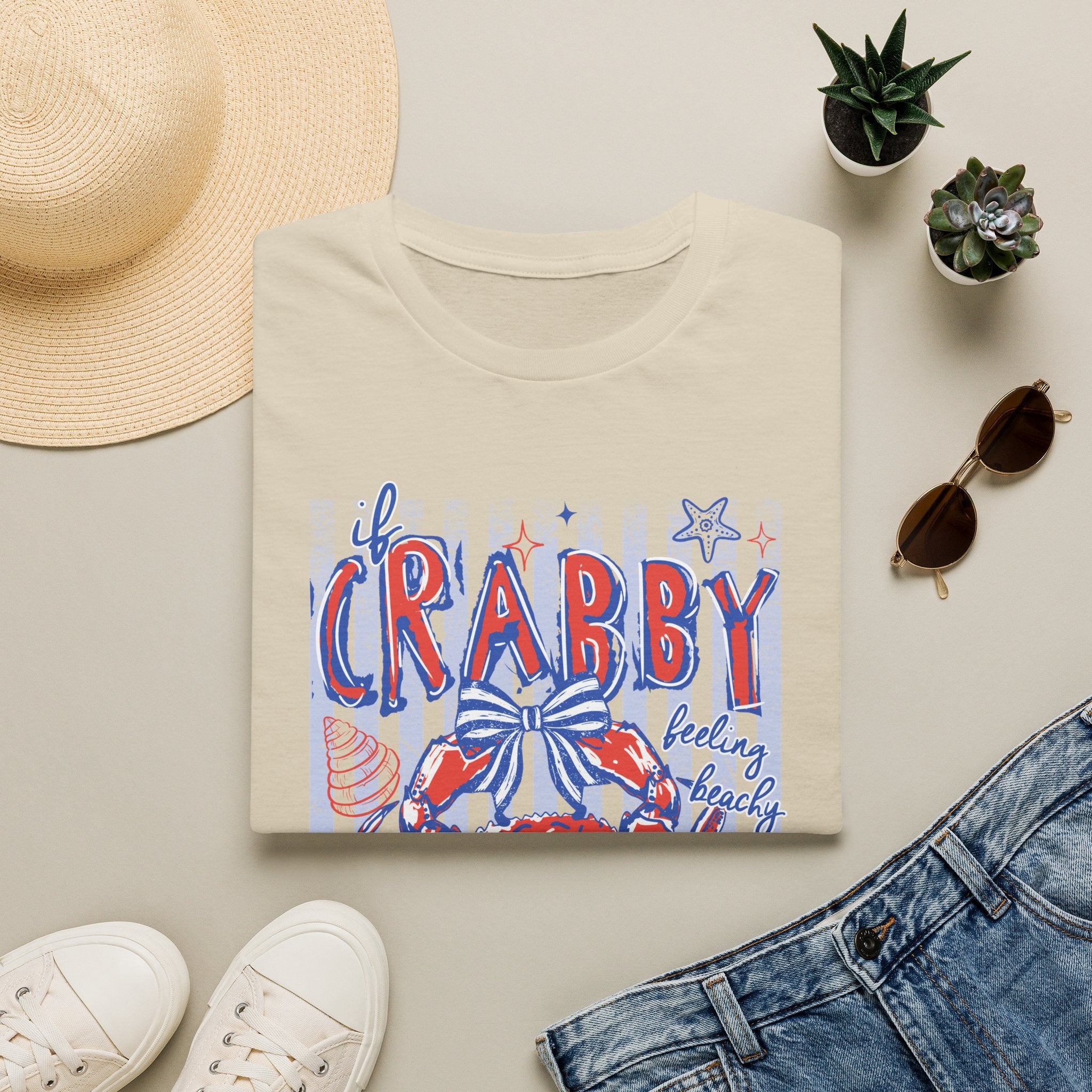 Crabby Beach T-Shirt — "If Crabby, Please Return to the Beach" Funny Summer Tee. Midnight Eye, LLC