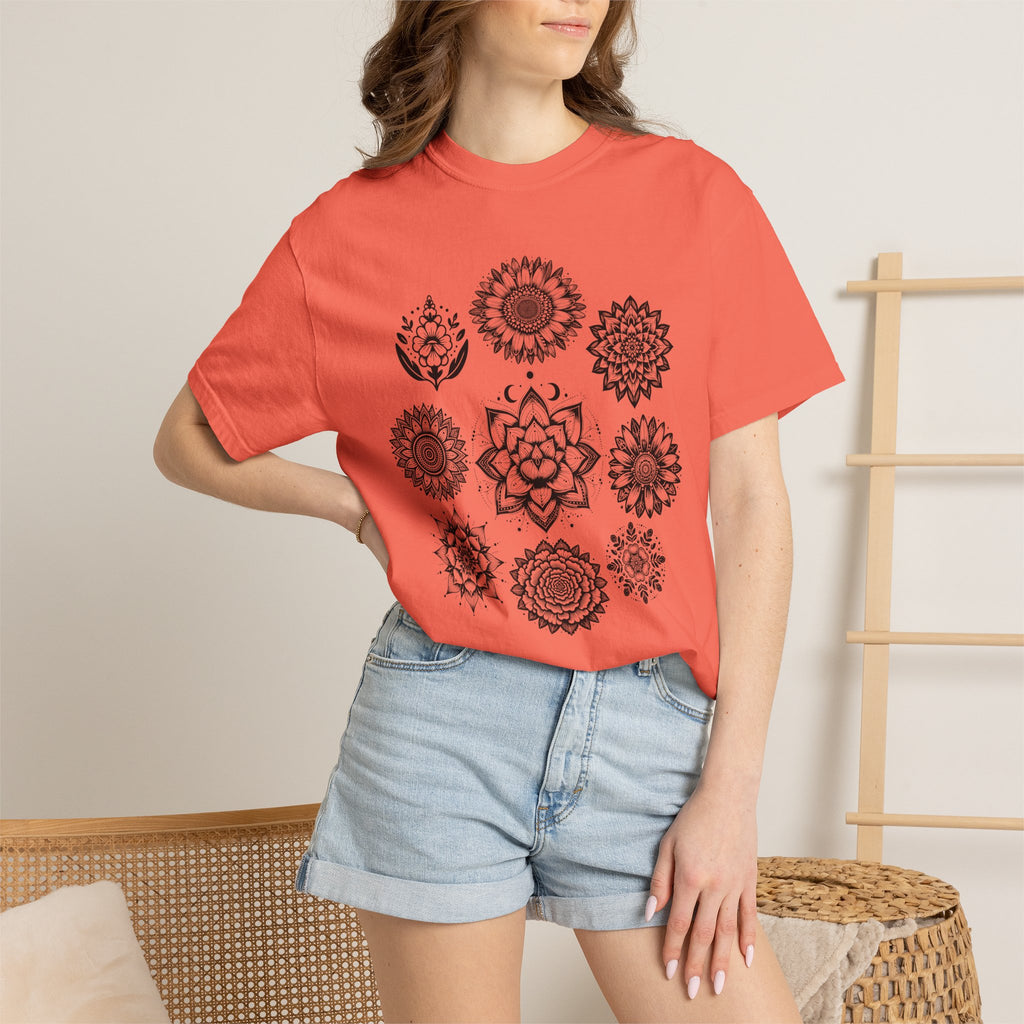 Boho Flower Collage T-Shirt - Floral Graphic Tee