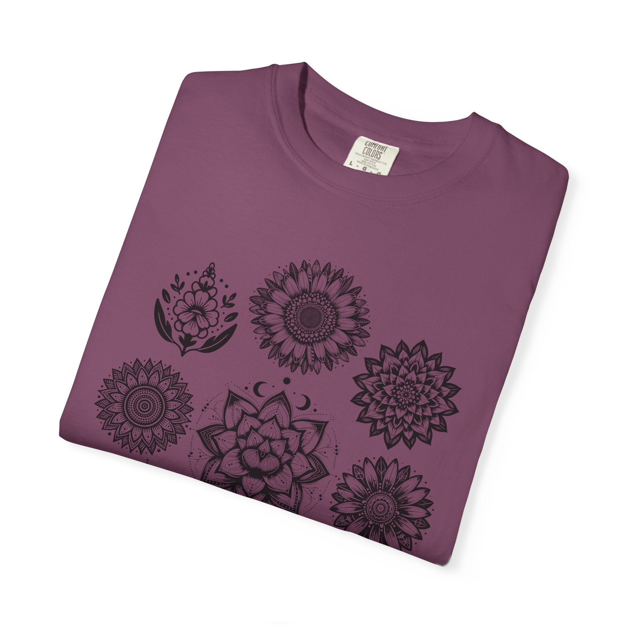 Boho Flower Collage T-Shit - Floral Graphic Tee