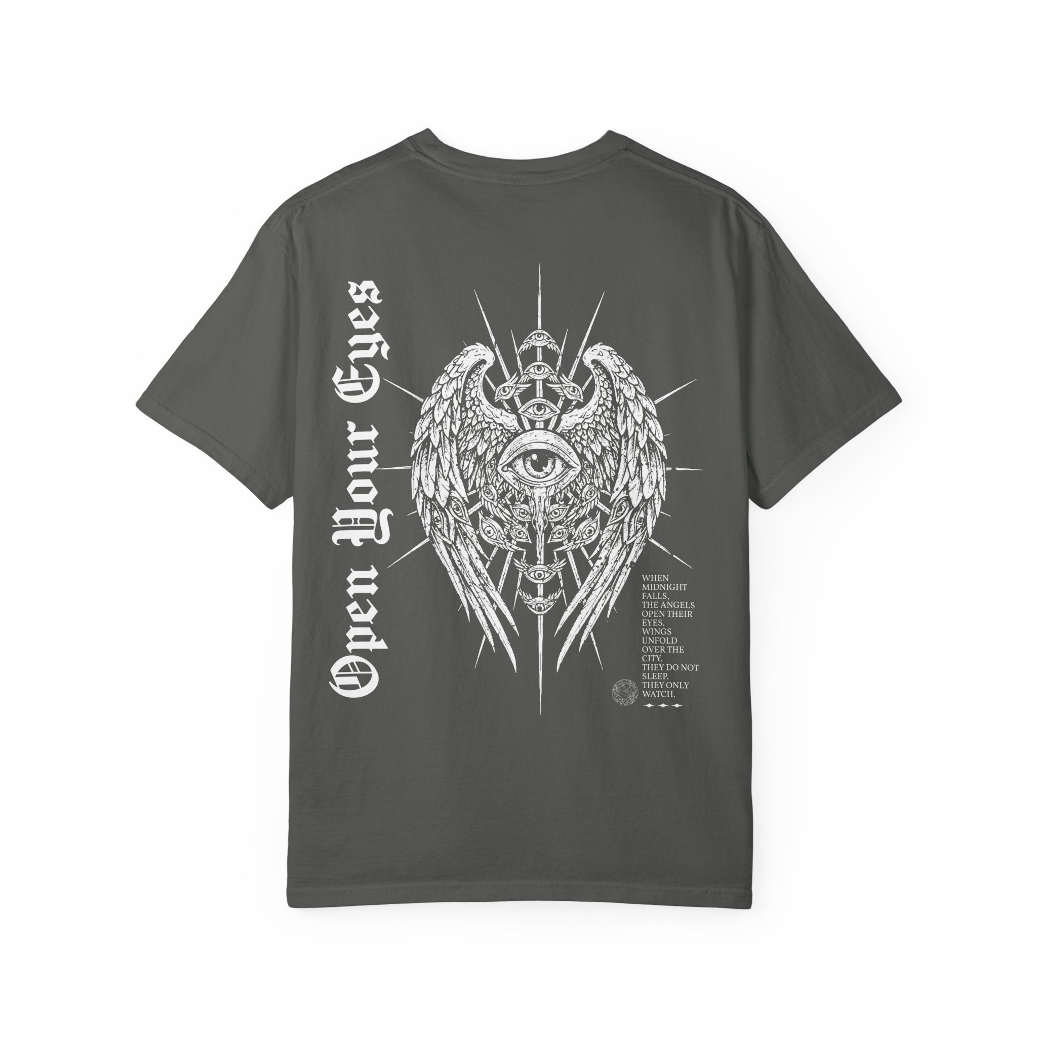 Winged - Eye & Red Rose Graphic T-Shirt - Gothic Tee - Rock Band T-Shirt - Streetwear T-Shirt - Midnight Eye, LLC
