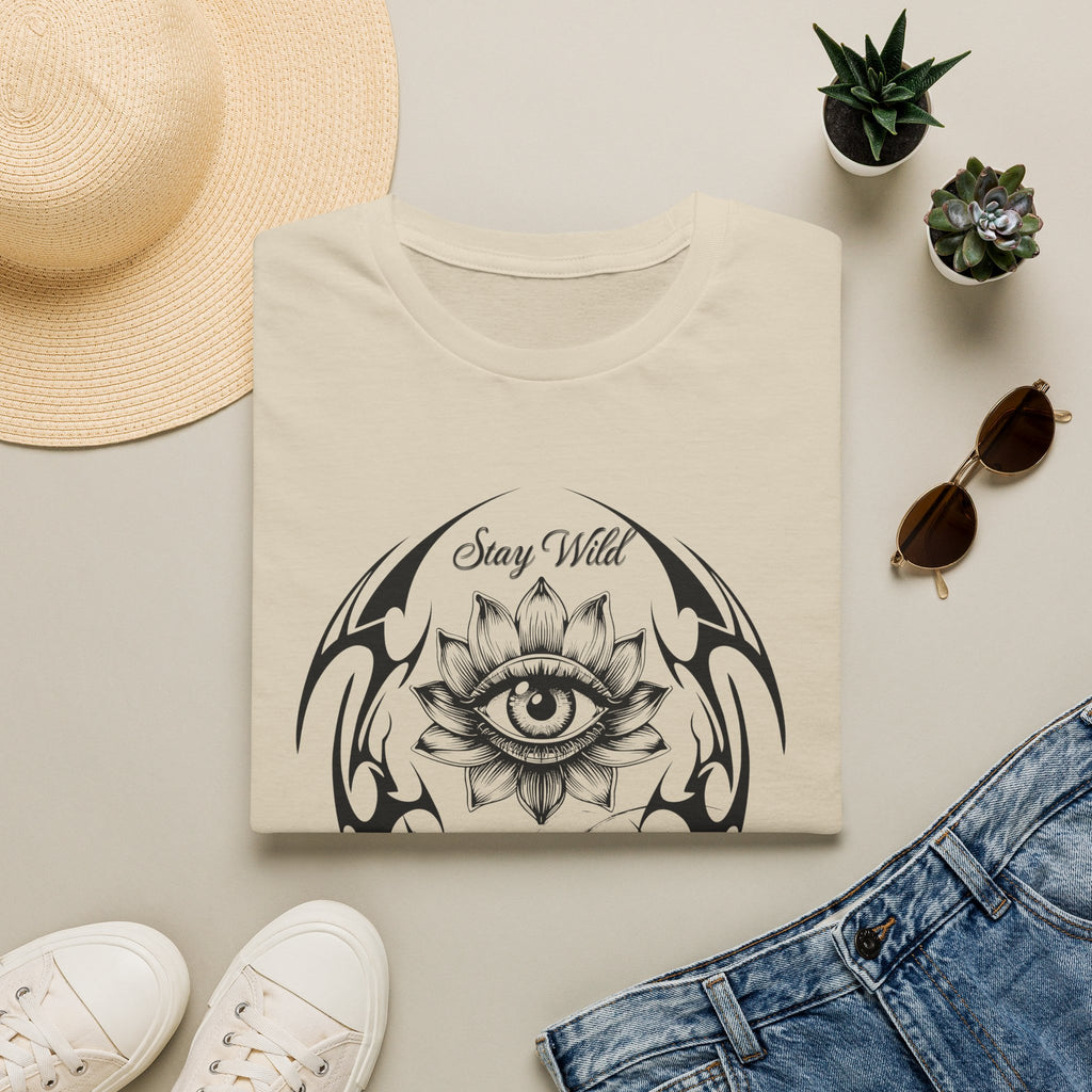 Midnight Eye Graphic T-Shirt — Mystical Lotus All - Seeing Eye Tee - Streetwear T-Shirt - Midnight Eye, LLC