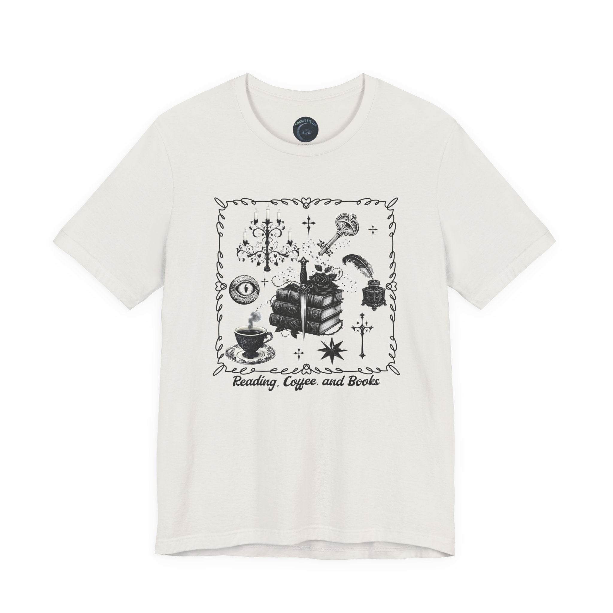 White Mystic Reading Tee - Graphic T-Shirt for Book Lovers