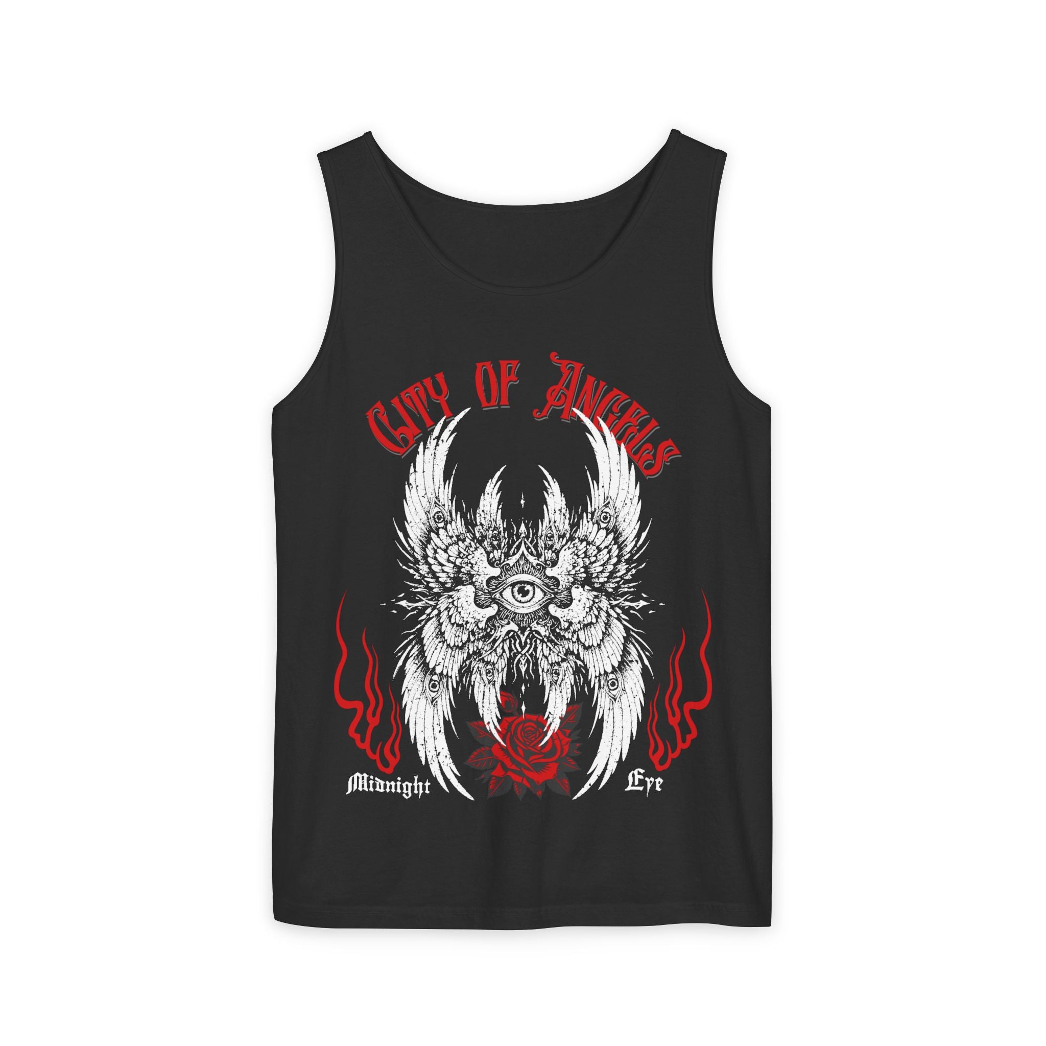 City of Angels Tank Top — Gothic Winged Skull Graphic
