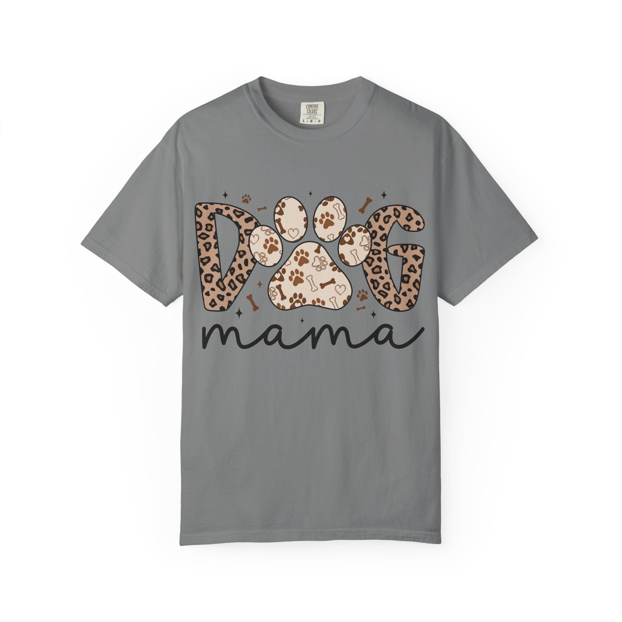 Dog Mama Leopard Paw T-Shirt – Cute Animal Print Tee for Pet Lovers. Midnight Eye, LLC