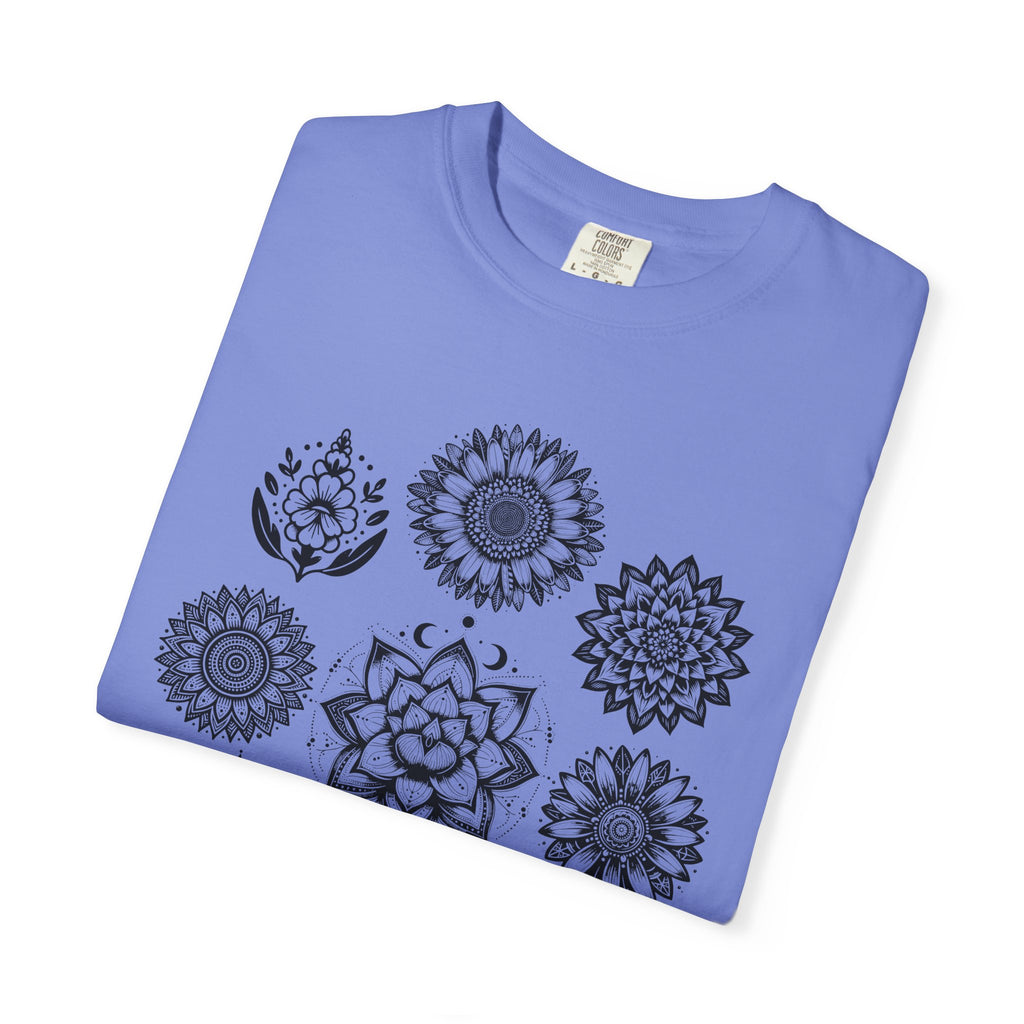 Boho Flower Collage T-Shit - Floral Graphic Tee