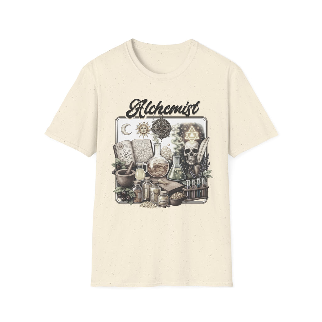 Alchemist T-Shirt — Vintage Apothecary Magic Design - Mystical Tee - Midnight Eye, LLC