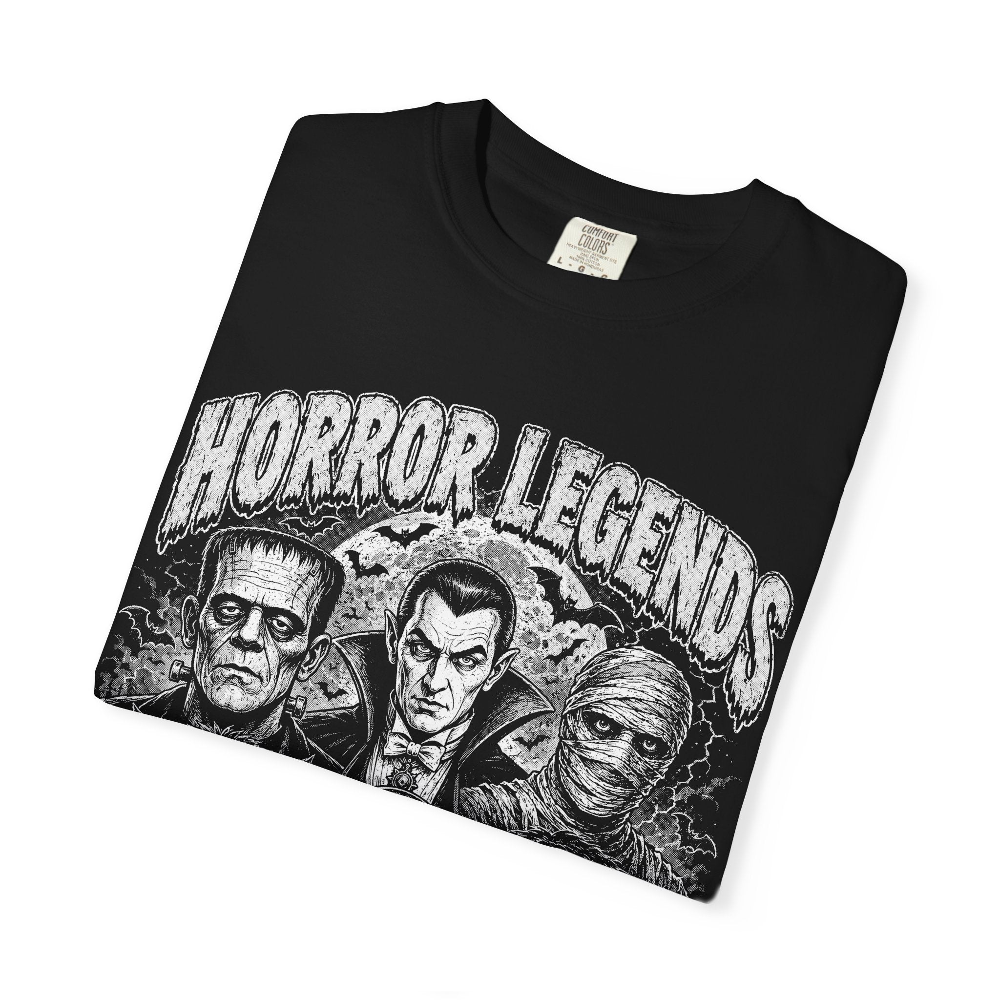 Horror Legends T-Shirt — Vintage Classic Monsters Graphic Tee. Midnight Eye, LLC