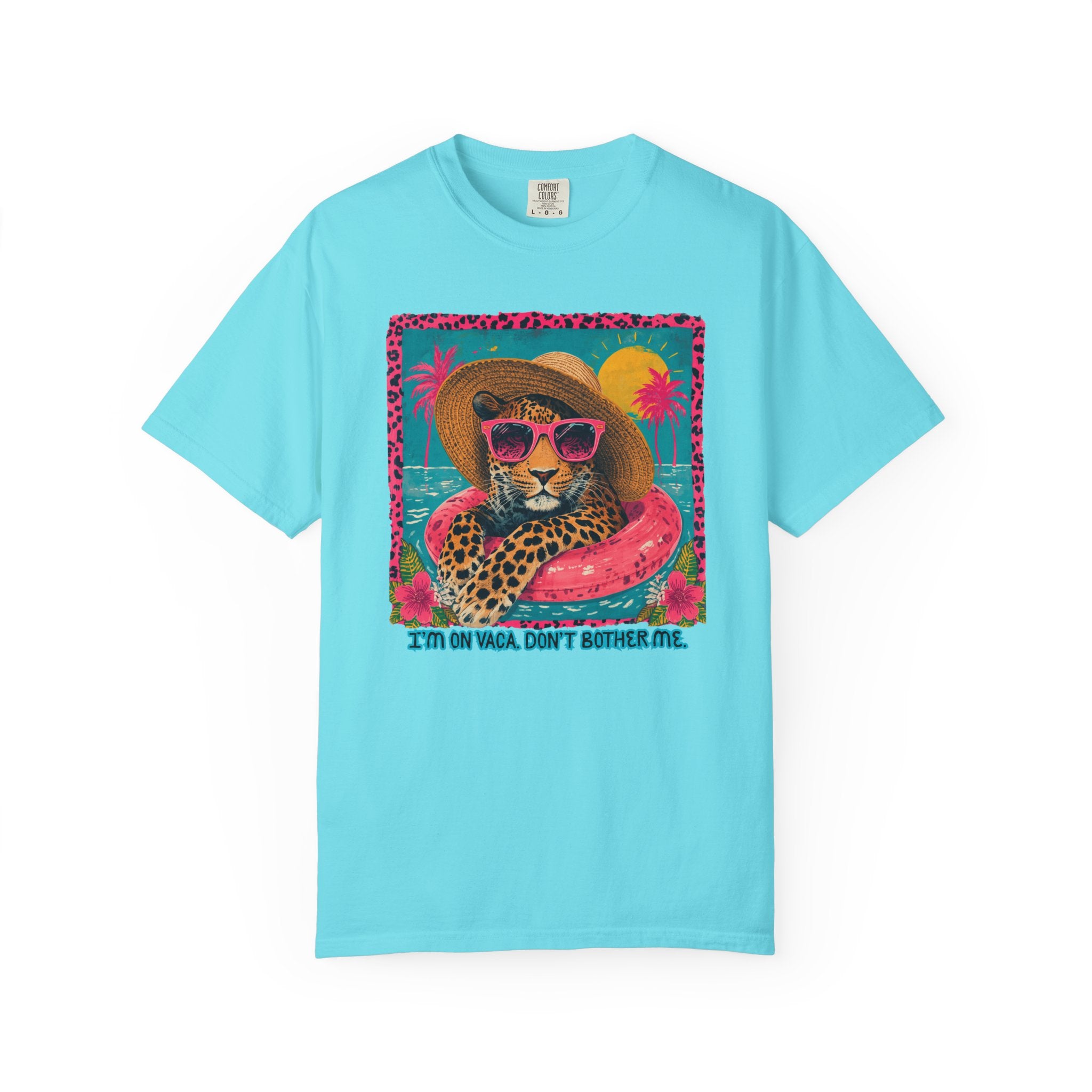T-Shirt — Tropical Leopard in Sunglasses Summer Graphic - Sassy Vacation T-Shirt