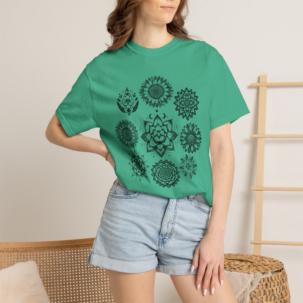 Boho Flower Collage T-Shirt - Floral Graphic Tee