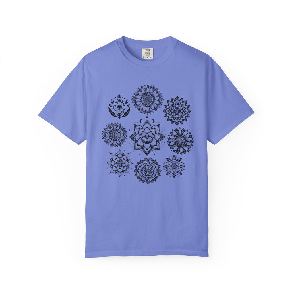 Boho Flower Collage T-Shit - Floral Graphic Tee