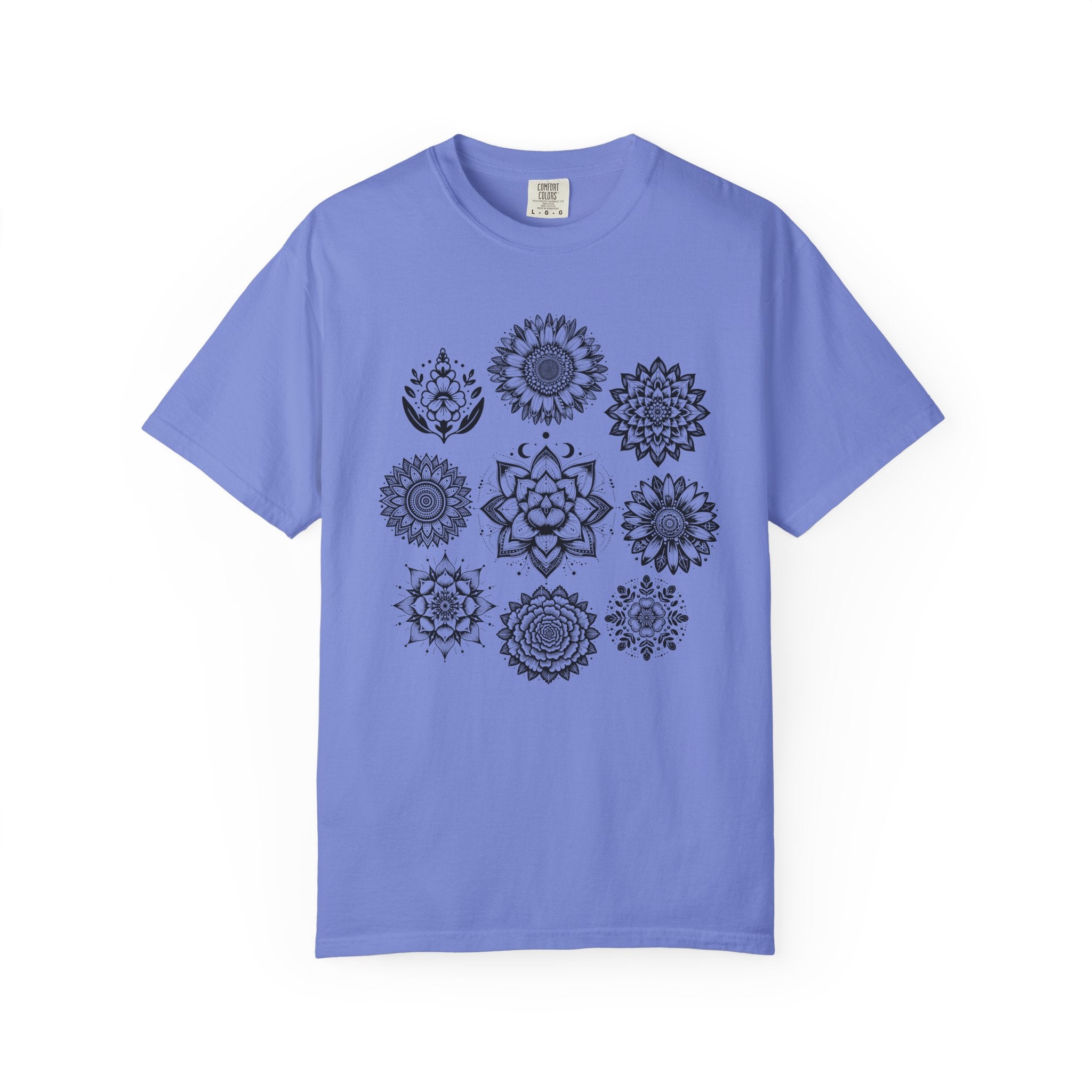 Boho Flower Collage T-Shit - Floral Graphic Tee