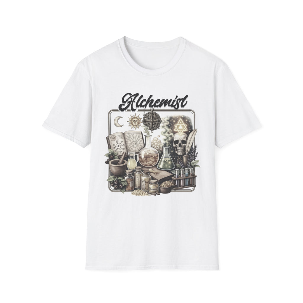 Alchemist T-Shirt — Vintage Apothecary Magic Design - Mystical Tee - Midnight Eye, LLC