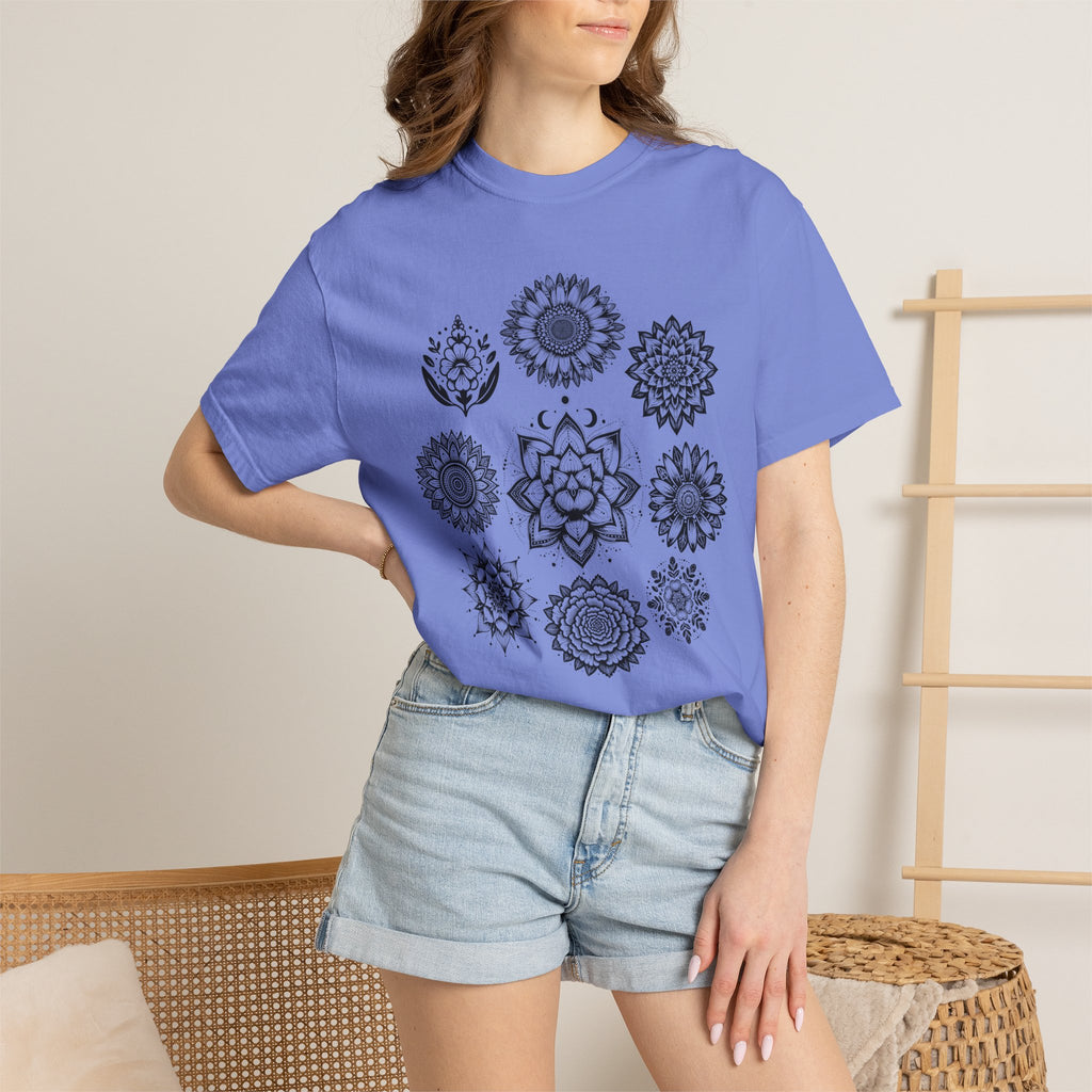Boho Flower Collage T-Shit - Floral Graphic Tee