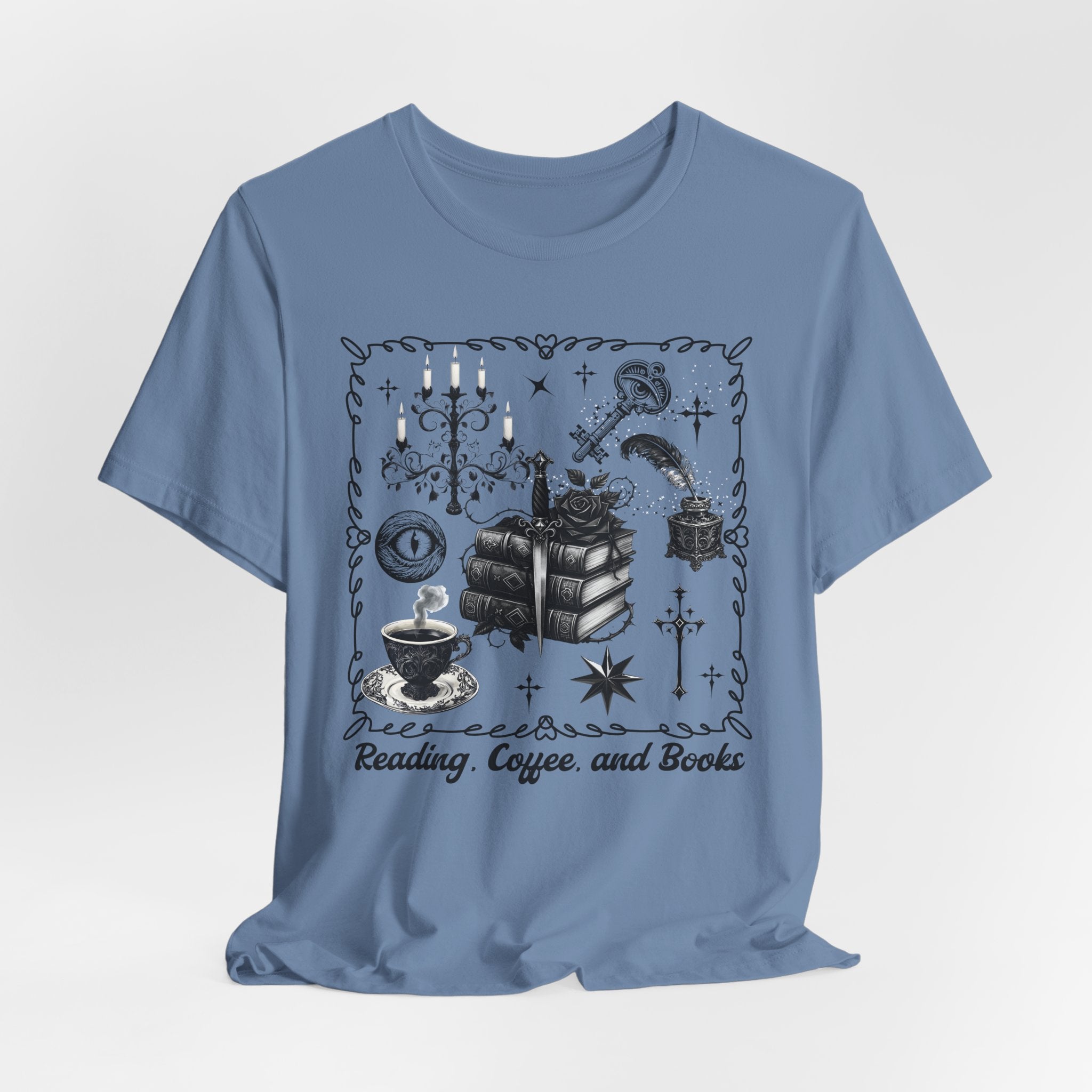Mystic Reading Tee — "Reading and Mystery Books" Graphic T-Shirt