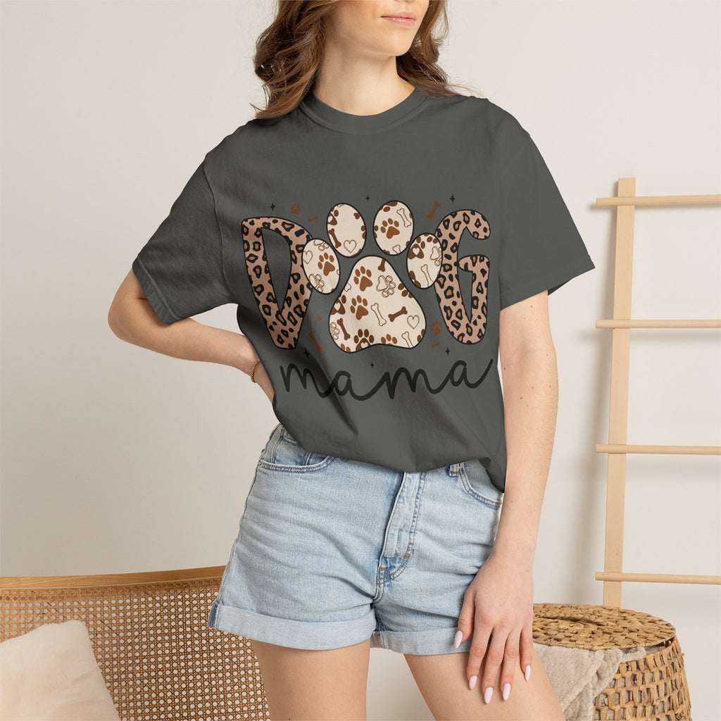 Dog Mama Leopard Paw T-Shirt – Cute Animal Print Tee for Pet Lovers. Midnight Eye, LLC