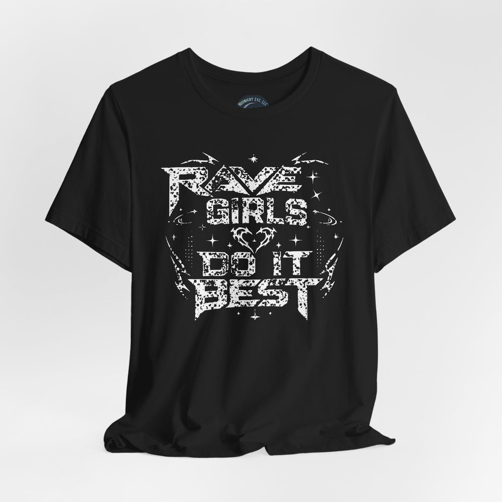 EDM Festival Tee for Female Ravers - Vintage Distressed T-Shirt - Streetwear - Rave Tee - Midnight Eye, LLC