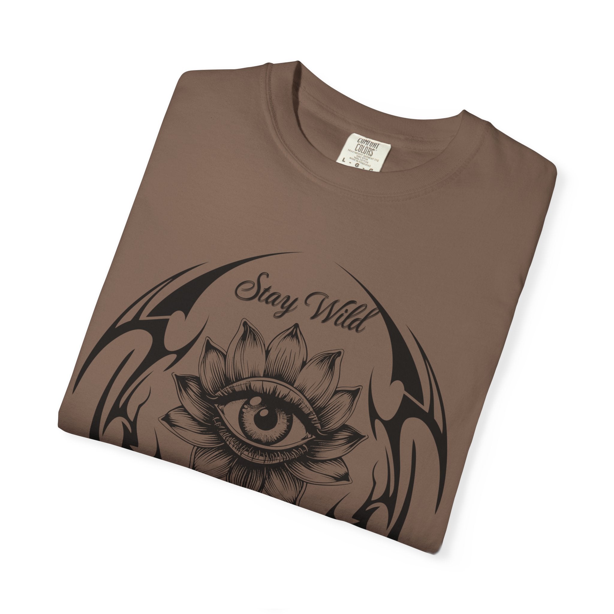 Lotus Eye Graphic T-Shirt — Cybergoth / Cyberpunk Floral Tee