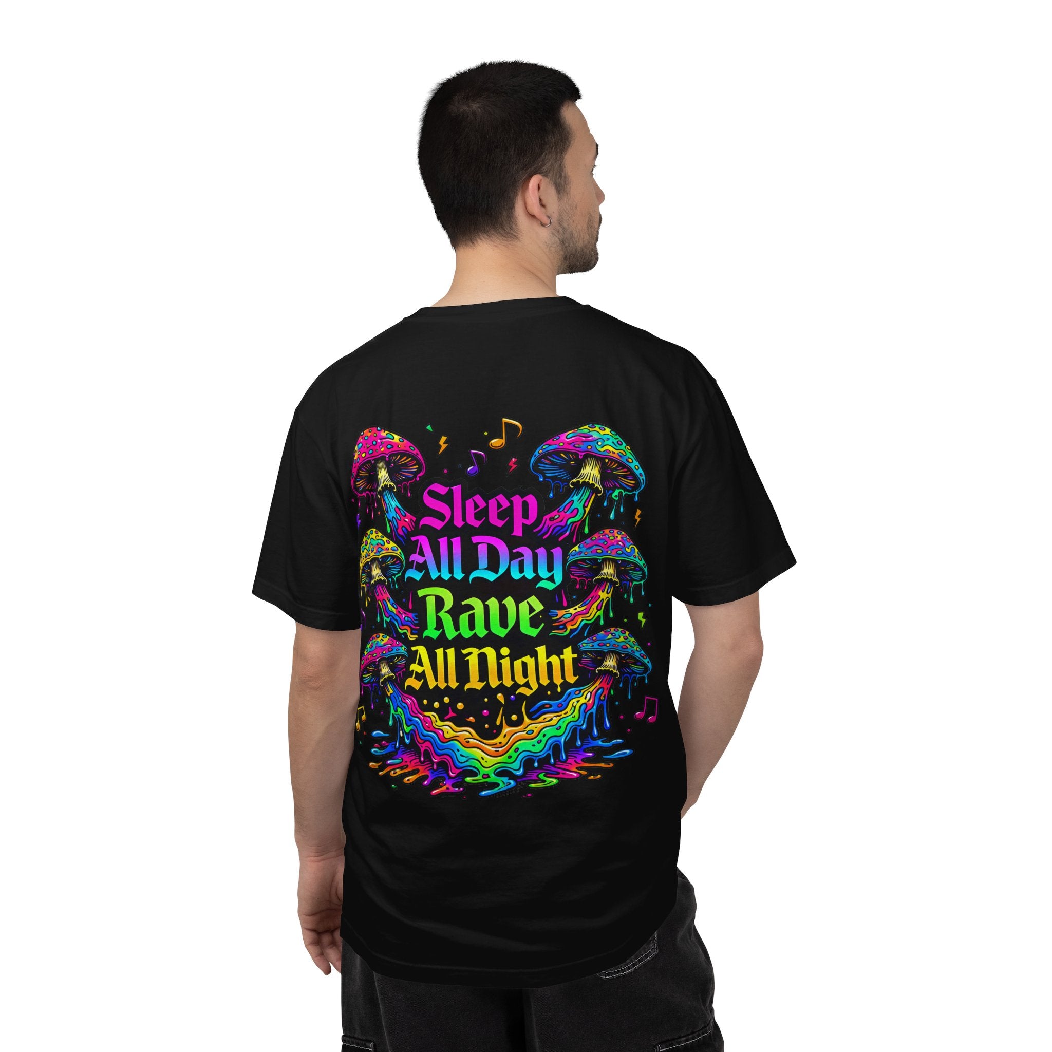 Personalized Rave Mushroom T-Shirt – Festival Tee. Enter Text and Year of Your Festival - Midnight Eye, LLC