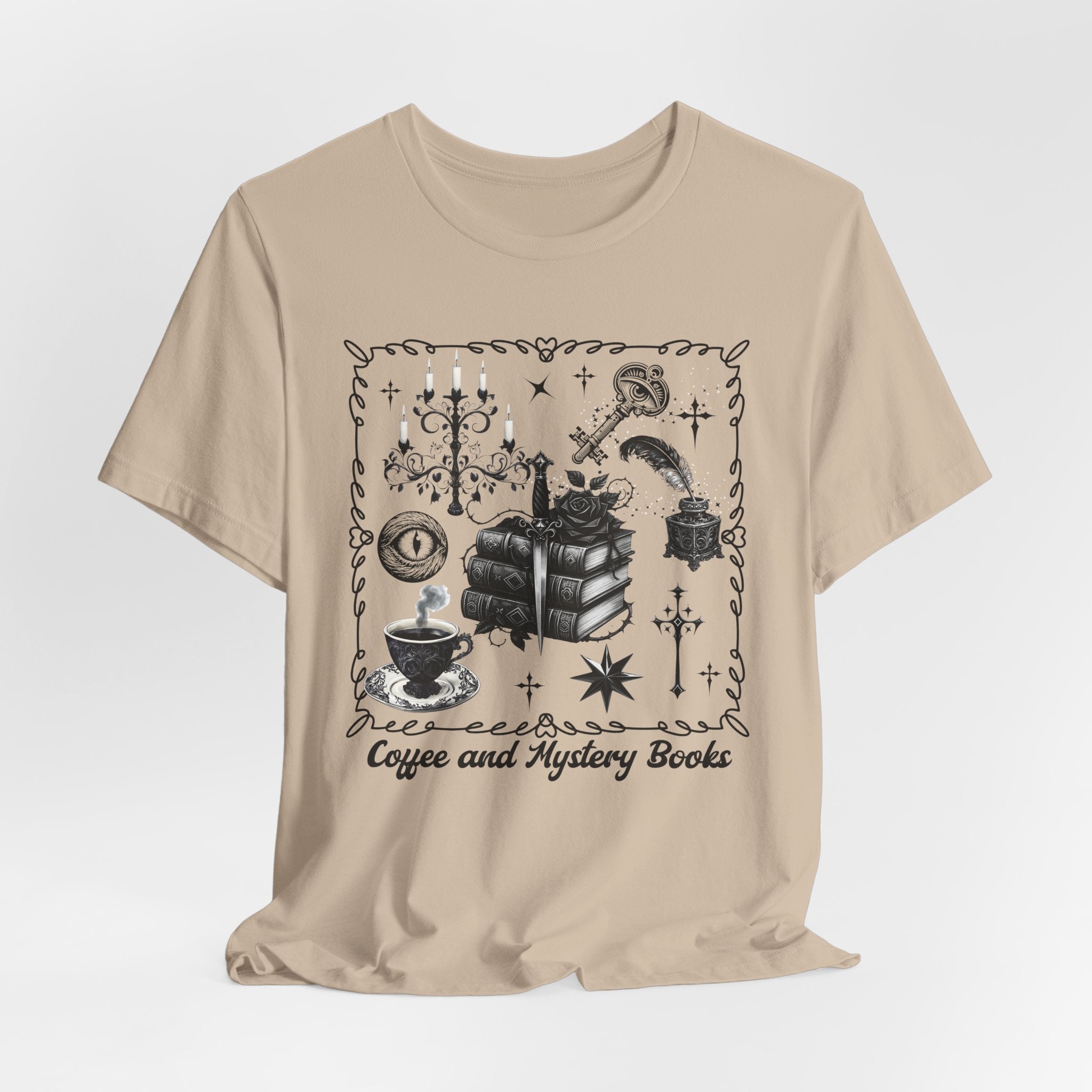 Mystic Reading Tee — "Reading and Mystery Books" Graphic T-Shirt