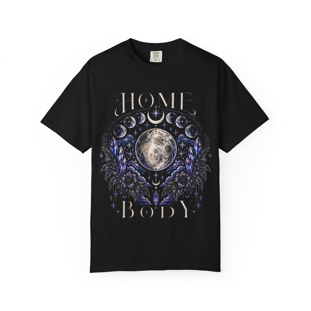 Moon Phases T-Shirt — “Home Body” Lunar Graphic Tee