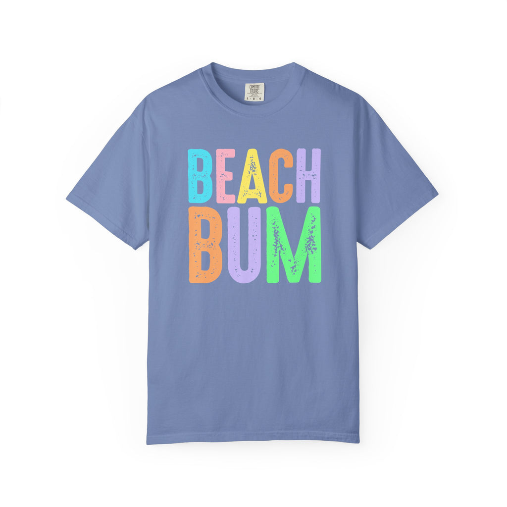 Beach Bum Summer T-Shirt — Bright Colorful Beach Tee - Midnight Eye, LLC