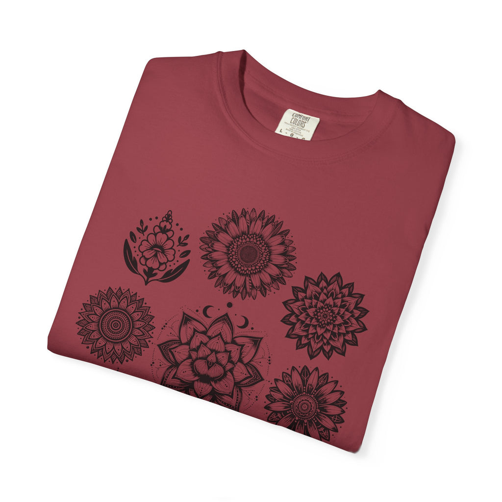 Boho Flower Collage T-Shit - Floral Graphic Tee