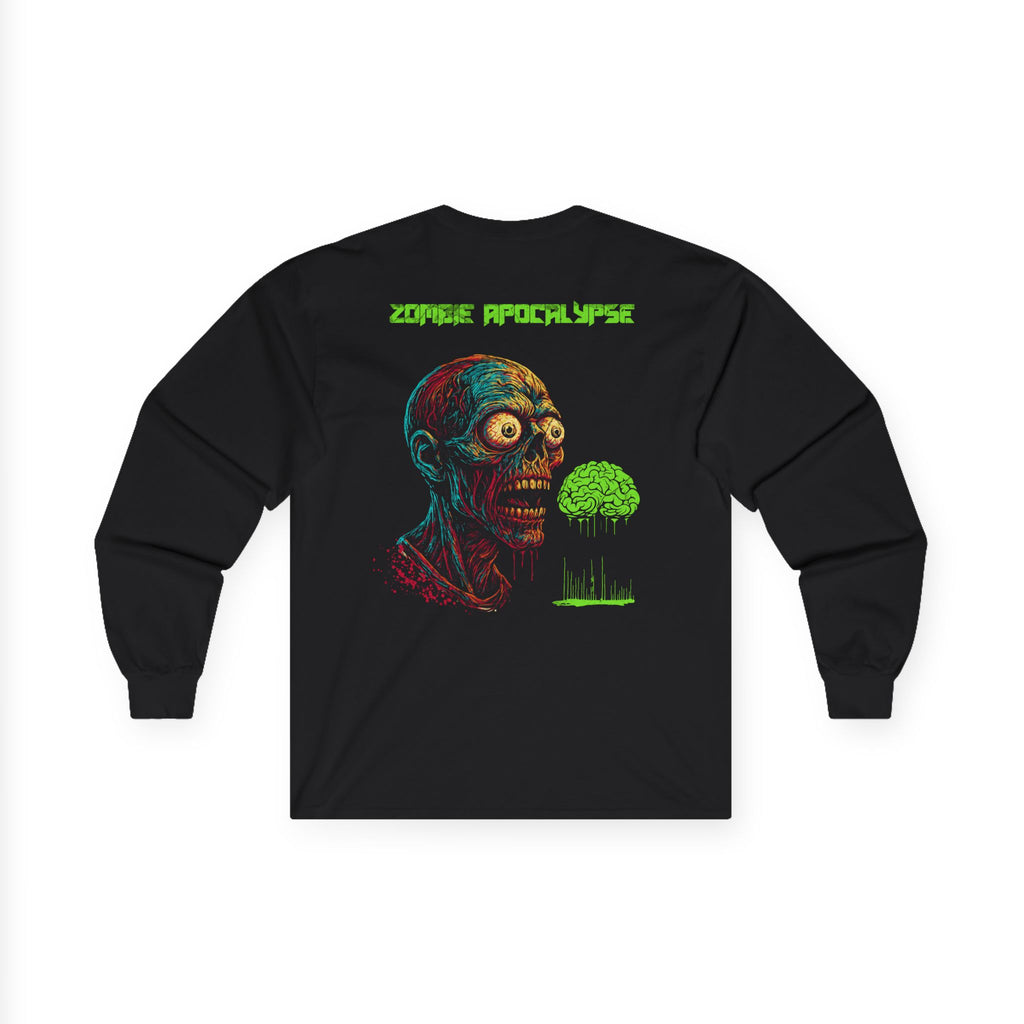 Zombie Apocalypse Long Sleeve Tee — Festival Neon Horror Graphic - Midnight Eye, LLC