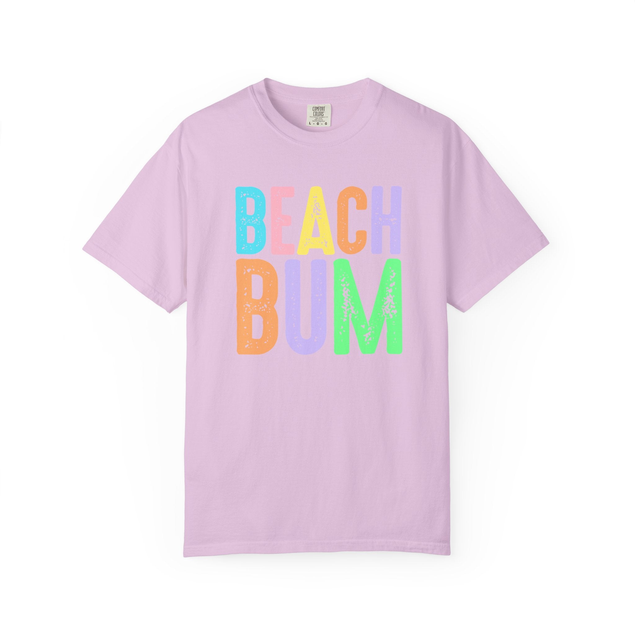 Beach Bum Summer T-Shirt — Bright Colorful Beach Tee - Midnight Eye, LLC