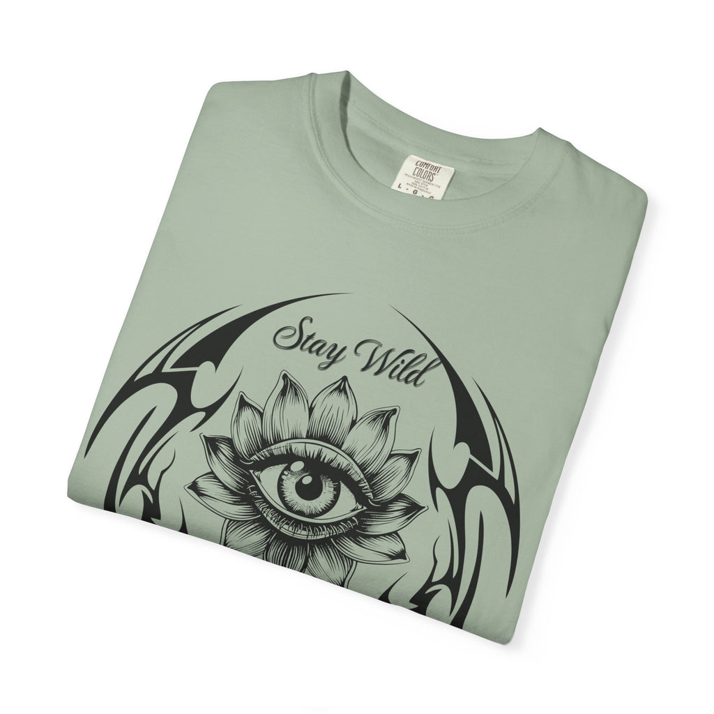 Lotus Eye Graphic T-Shirt — Cybergoth / Cyberpunk Floral Tee