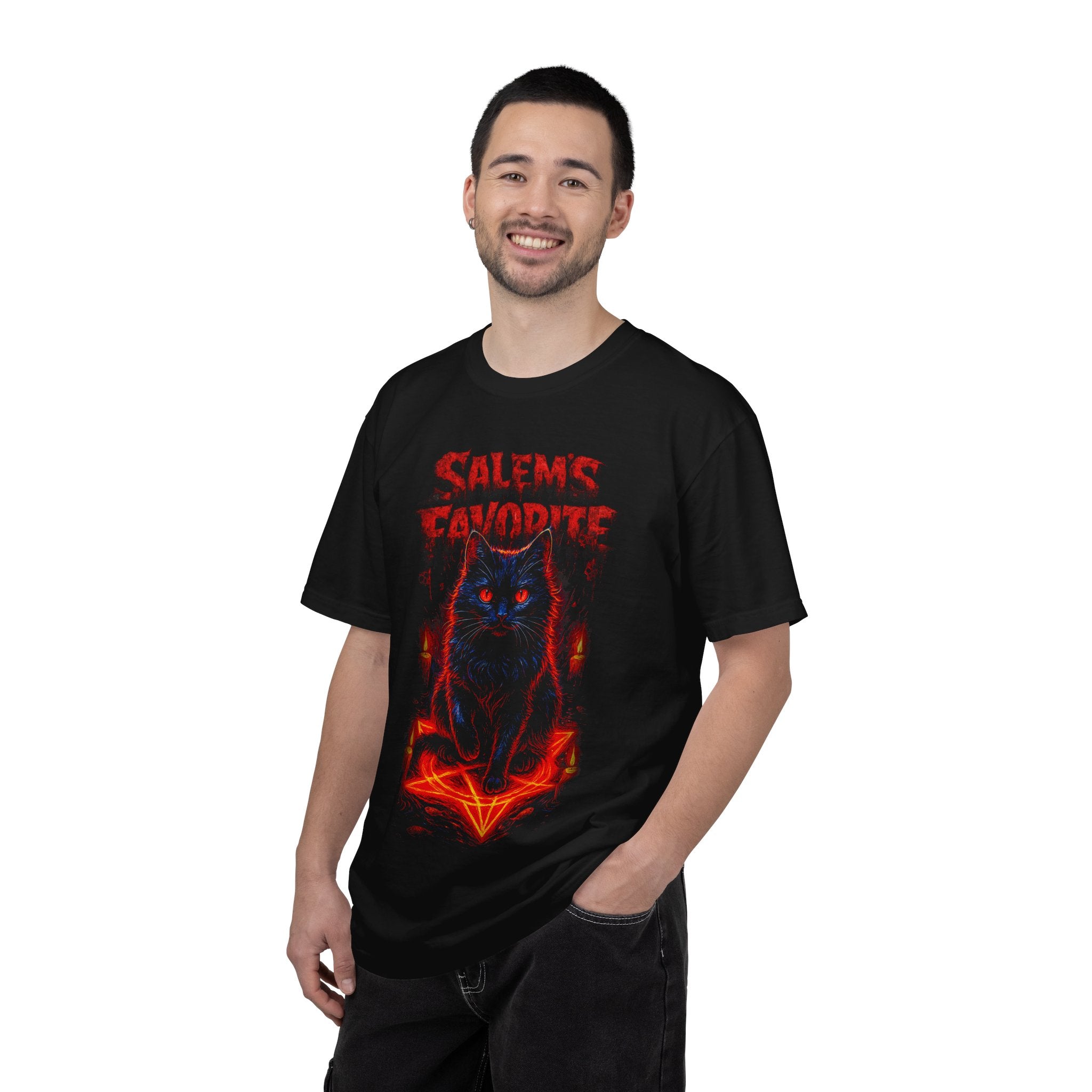 Salem's Favorite Black Cat T-Shirt — Occult Witchy Halloween Graphic Tee. Midnight Eye, LLC