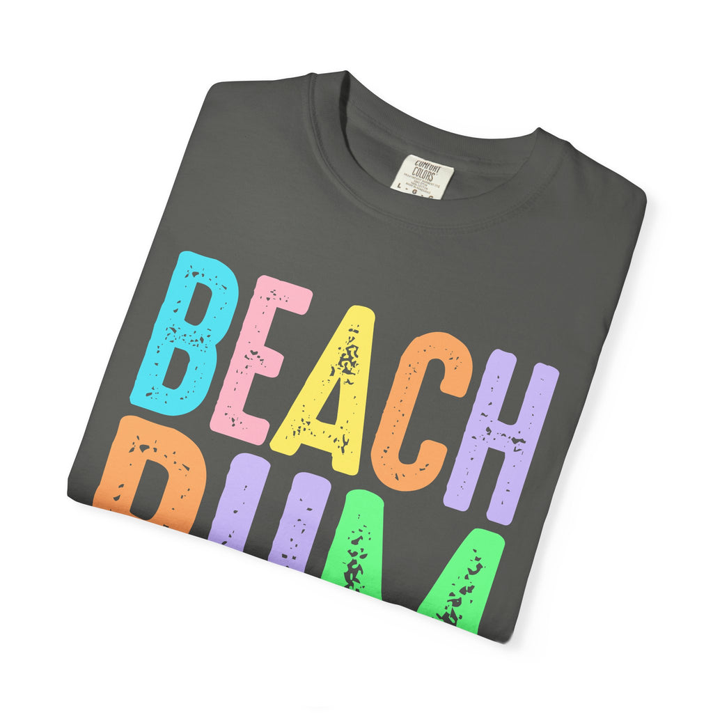 Beach Bum Summer T-Shirt — Bright Colorful Beach Tee. Midnight Eye, LLC