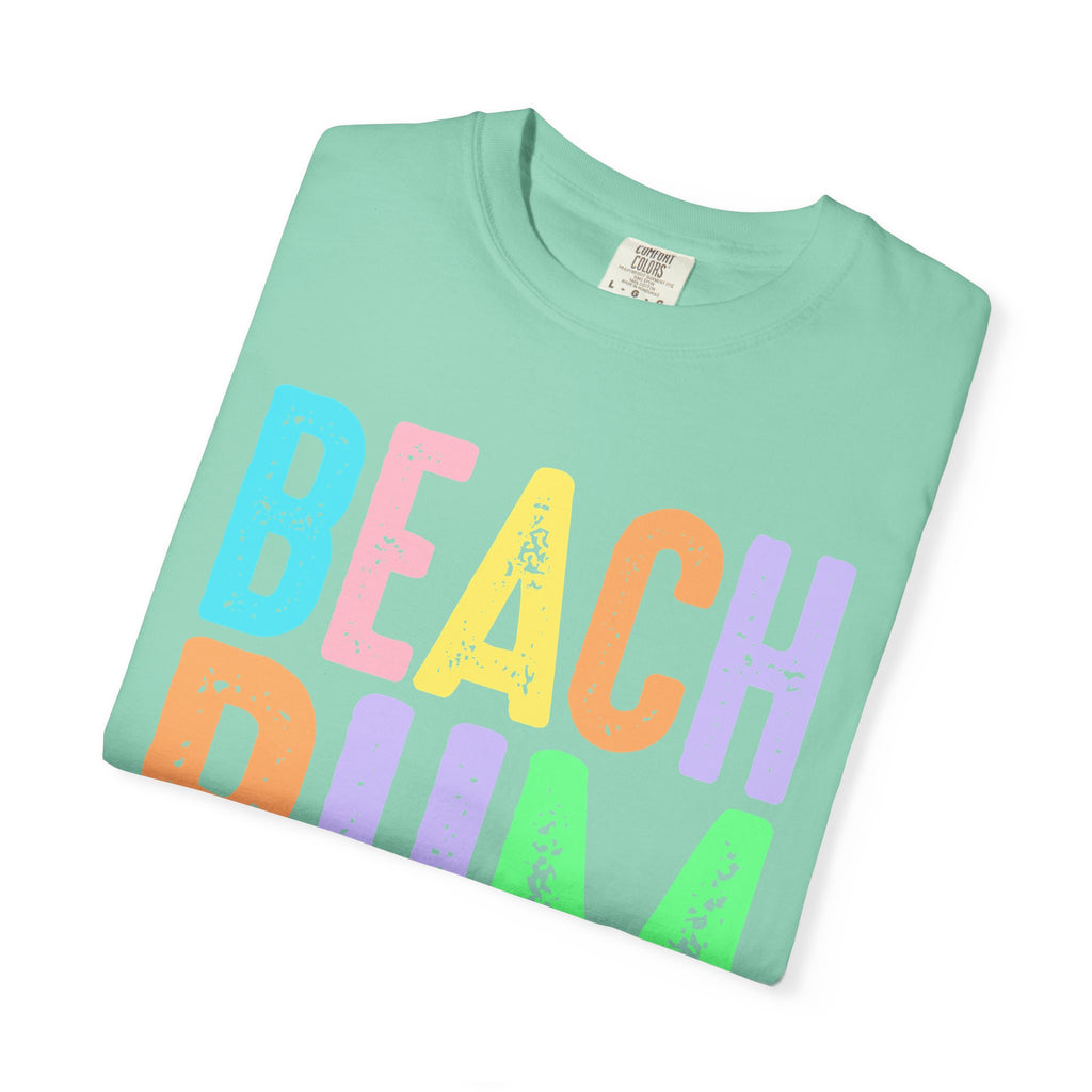 Beach Bum Summer T-Shirt — Bright Colorful Beach Tee. Midnight Eye, LLC