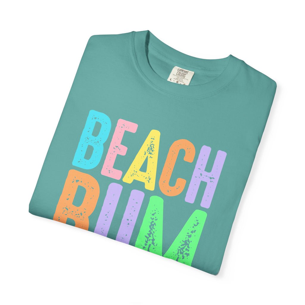 Beach Bum Summer T-Shirt — Bright Colorful Beach Tee - Midnight Eye, LLC