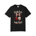 Deadly Sweet Mostly Psycho Graphic T-Shirt - Retro Tee. Midnight Eye, LLC