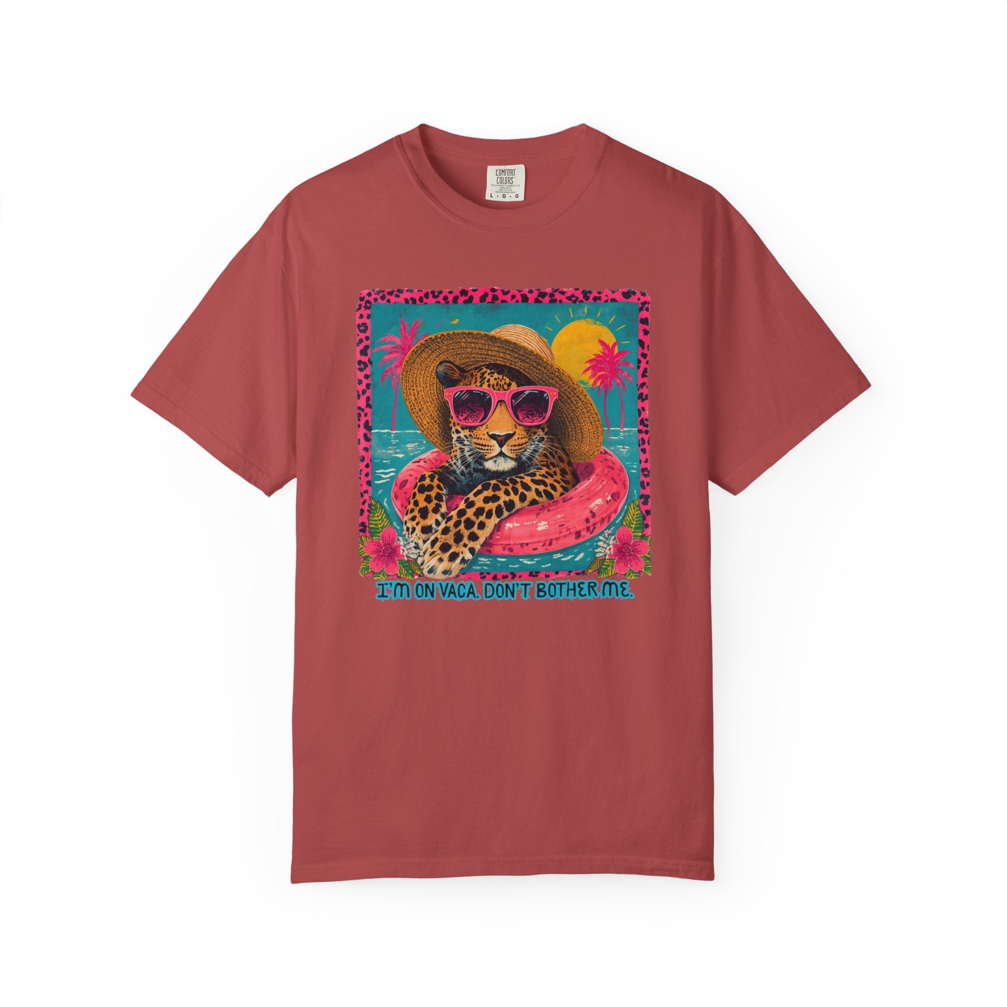T-Shirt — Tropical Leopard in Sunglasses Summer Graphic - Sassy Vacation T-Shirt