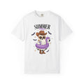 Spooky Summer Ghost T-Shirt — Cute Cowboy Hat & Sunglasses Funny Tee - Midnight Eye, LLC
