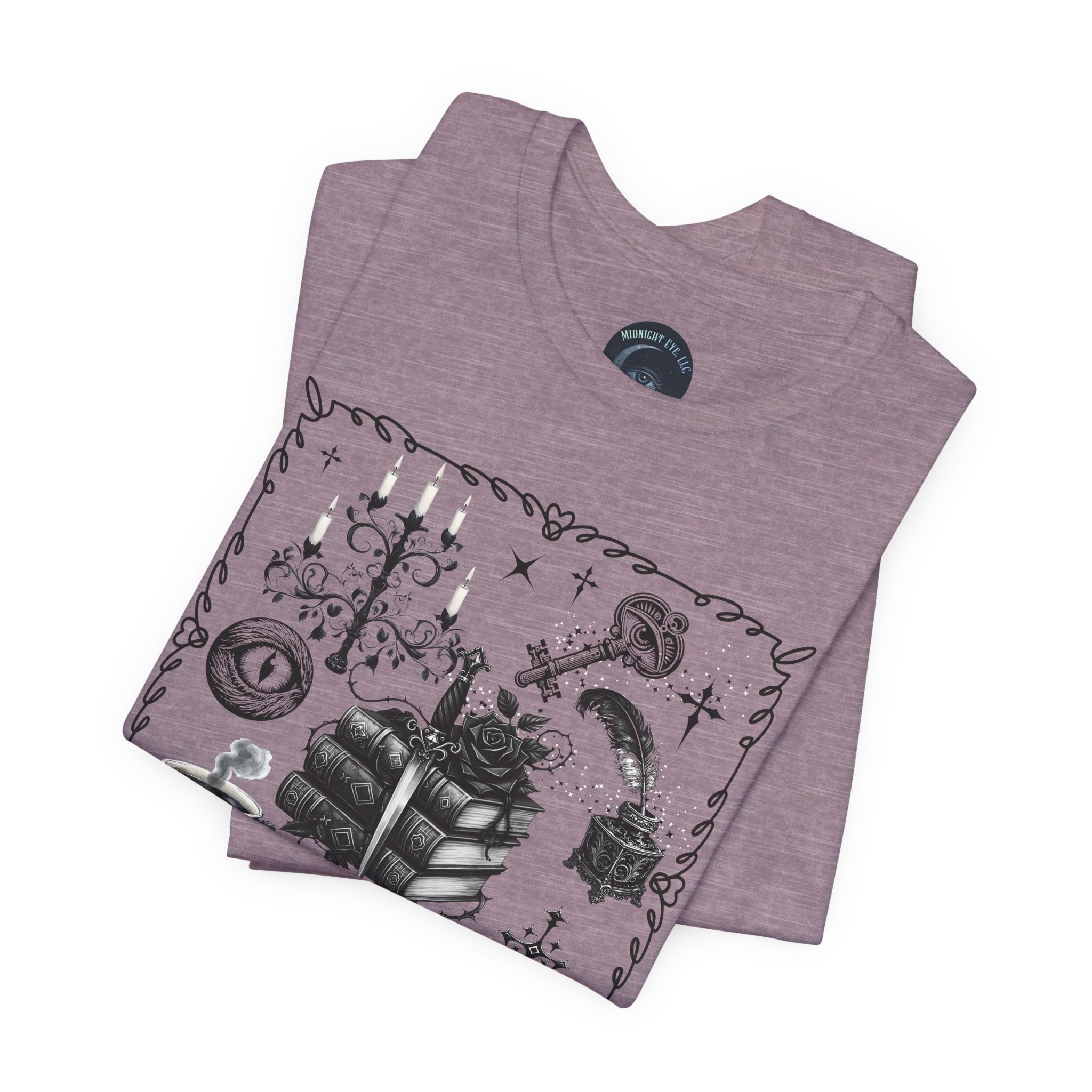 Mystic Reading Tee — "Reading and Mystery Books" Graphic T-Shirt - Midnight Eye, LLC