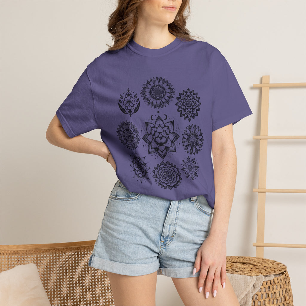 Boho Flower Collage T-Shit - Floral Graphic Tee