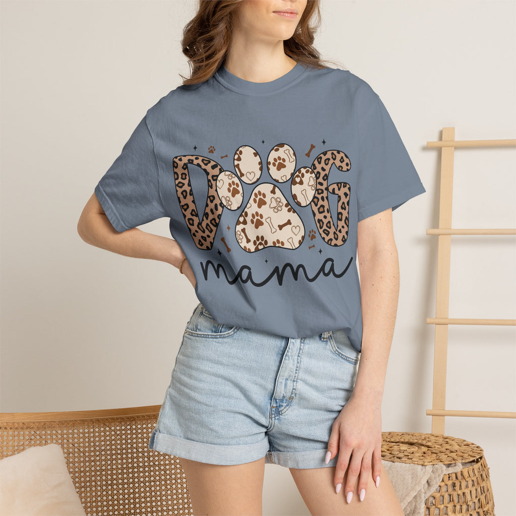 Dog Mama Leopard Paw T-Shirt – Cute Animal Print Tee for Pet Lovers. Midnight Eye, LLC