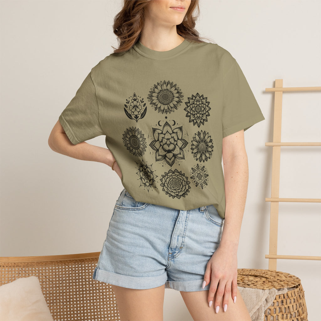 Boho Flower Collage T-Shirt - Floral Graphic Tee