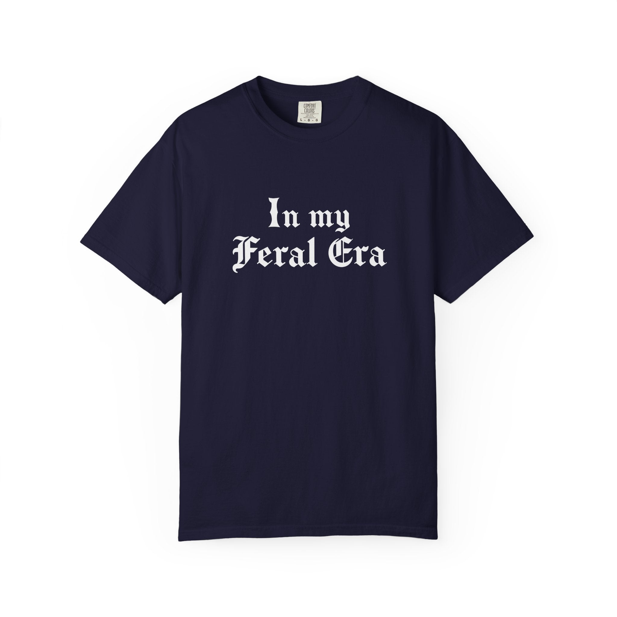 In My Feral Era Wolf T-Shirt — Mystical Moon Graphic Tee - Wolf Animal Lovers Tee - Midnight Eye, LLC